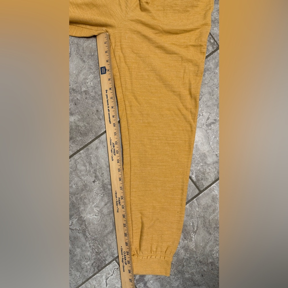 Free People Beach Bicoastal Jumpsuit Women's Yellow Drawstring Lounge sz XS - Picture 6 of 13